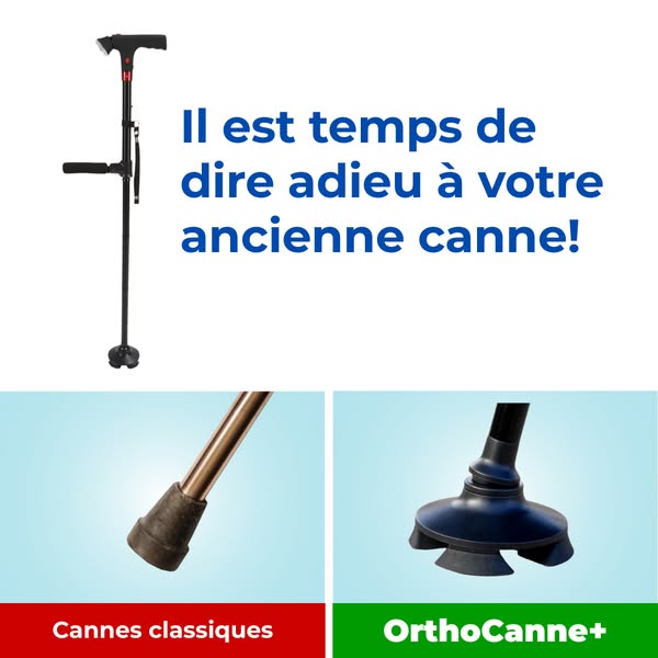 OrthoCanne+ : Votre allié pour marcher, vous lever et vous déplacer en toute liberté