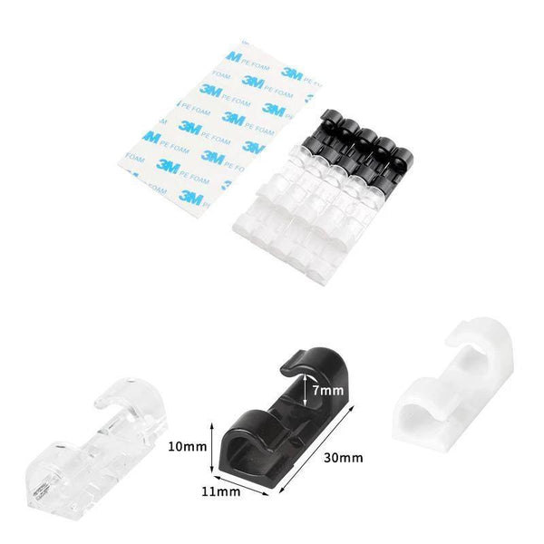 Clips ÉléganceCâble - Ensemble de Clips Auto - adhésifs ⚡️ - Hodamart