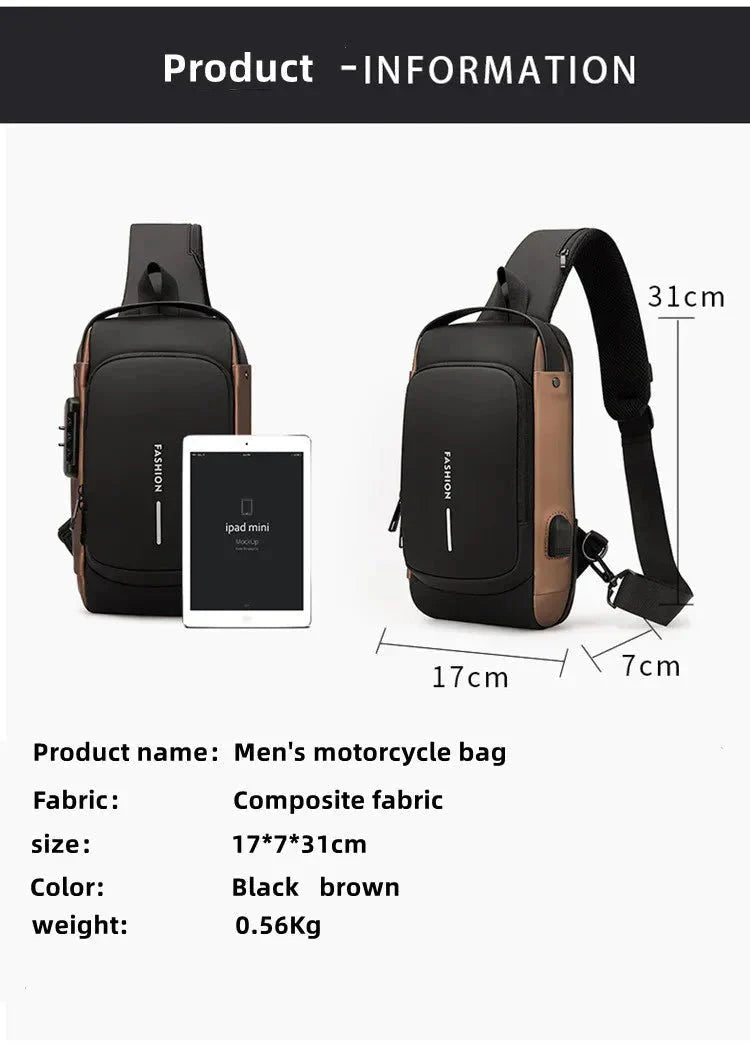 HodaFashion™ - Sac de poitrine étanche pour homme - Hodamart