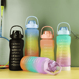 Kit assorti de bouteilles d'eau de motivation pour le fitness - 2 litres 900 ml 300 ml - Hodamart