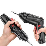 Kit de sac à outils avec accessoires - Mini perceuse électrique, tournevis, tournevis sans fil. Batterie 3,6 V - Hodamart