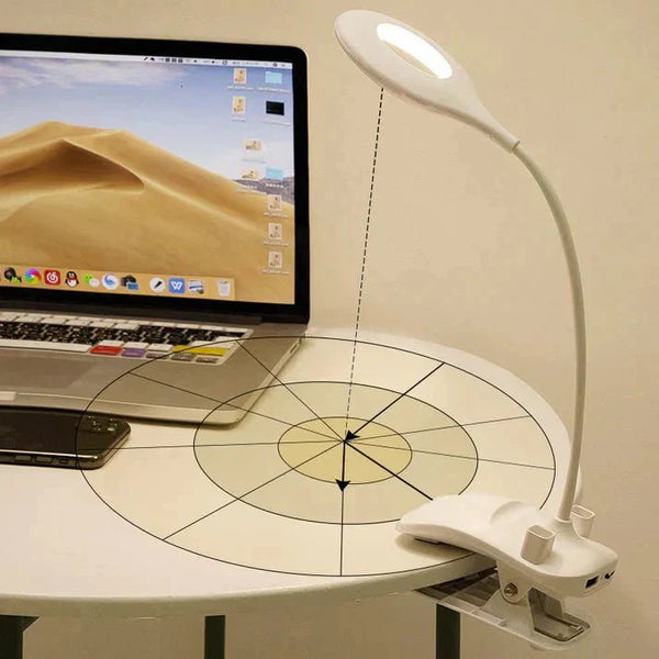 Lampe de Bureau Pliable Rechargeable avec Pince - Hodamart