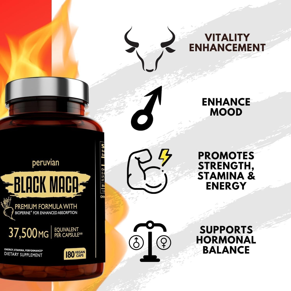 🌟 Maca Noire - Vitalité et Performance - Hodamart