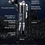 ⏳Réduction limitée de 50%💥🔦Lampe de poche multifonctionnelle rechargeable à lumière forte avec feu électrique⚡ - Hodamart