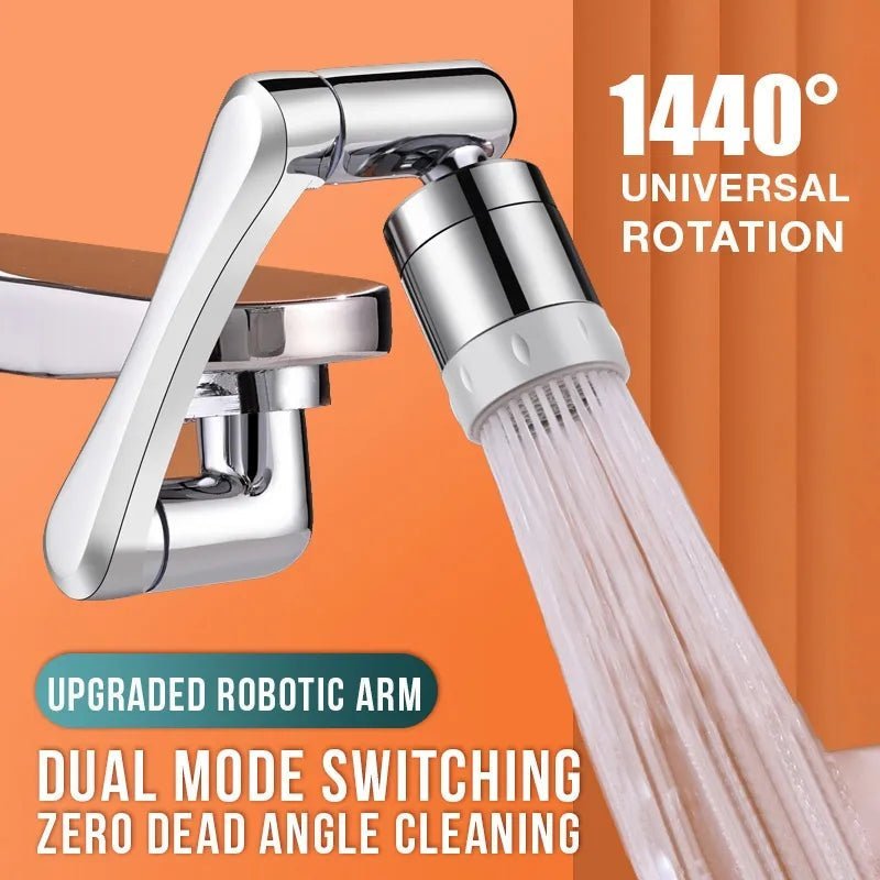 Robinet Magic Pivotant À 1080° INOX Avec Filtre Anti - Éclaboussures - Hodamart