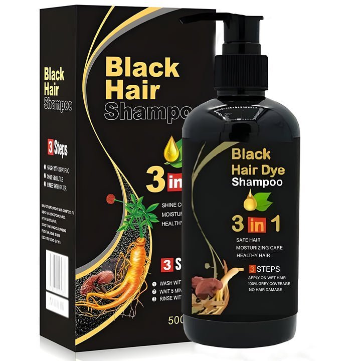 Shampoing Colorant pour Cheveux Noirs 3 - en - 1 | 1 ACHETÉ, 1 OFFERT 🔥 - Hodamart