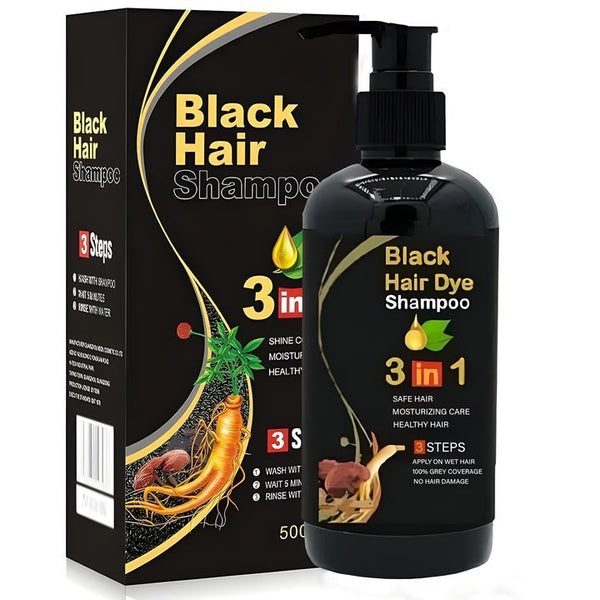 Shampoing Colorant pour Cheveux Noirs 3 - en - 1 | 1 ACHETÉ, 1 OFFERT 🔥 - Hodamart