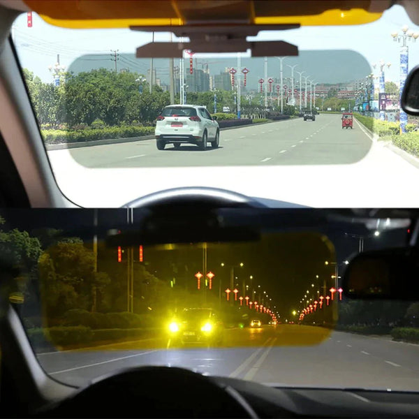 Visière de voiture, visière Anti - éblouissement de jour et de nuit, visière de bloc Anti - UV 2 en 1 pour Automobile Sun - Hodamart