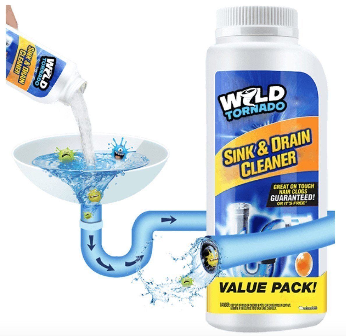 Wild Tornado™ puissant nettoyeur d'éviers - Hodamart
